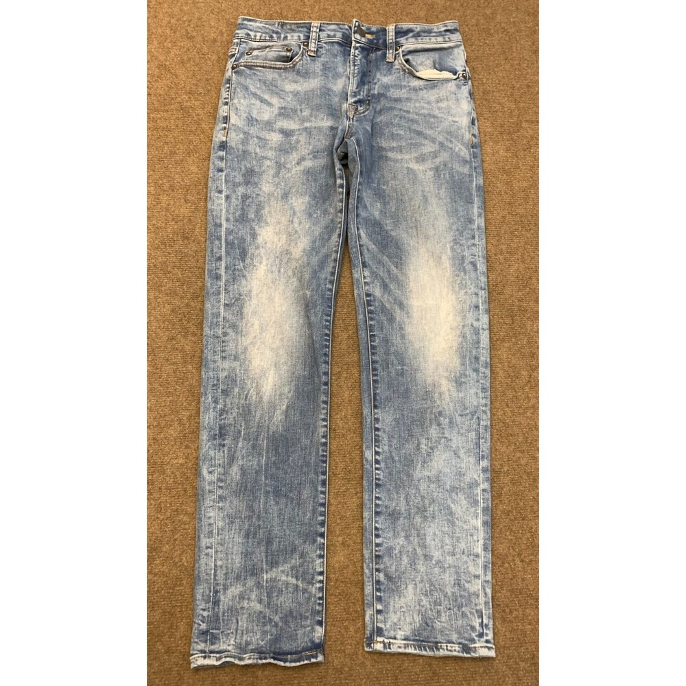 American Eagle Jeans Mens 30x32 Marble Slim Straight Mid Rise Extreme Flex Denim